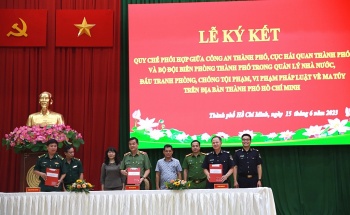 Hải quan, Công an, Biên phòng TPHCM ký kết quy chế phòng chống ma túy