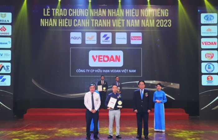 Vedan được vinh danh “Top 10 nhãn hiệu nổi tiếng Việt Nam” năm 2023.