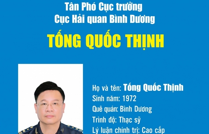 Infographics: Quá trình công tác của tân Phó Cục trưởng Cục Hải quan Bình Dương Tống Quốc Thịnh