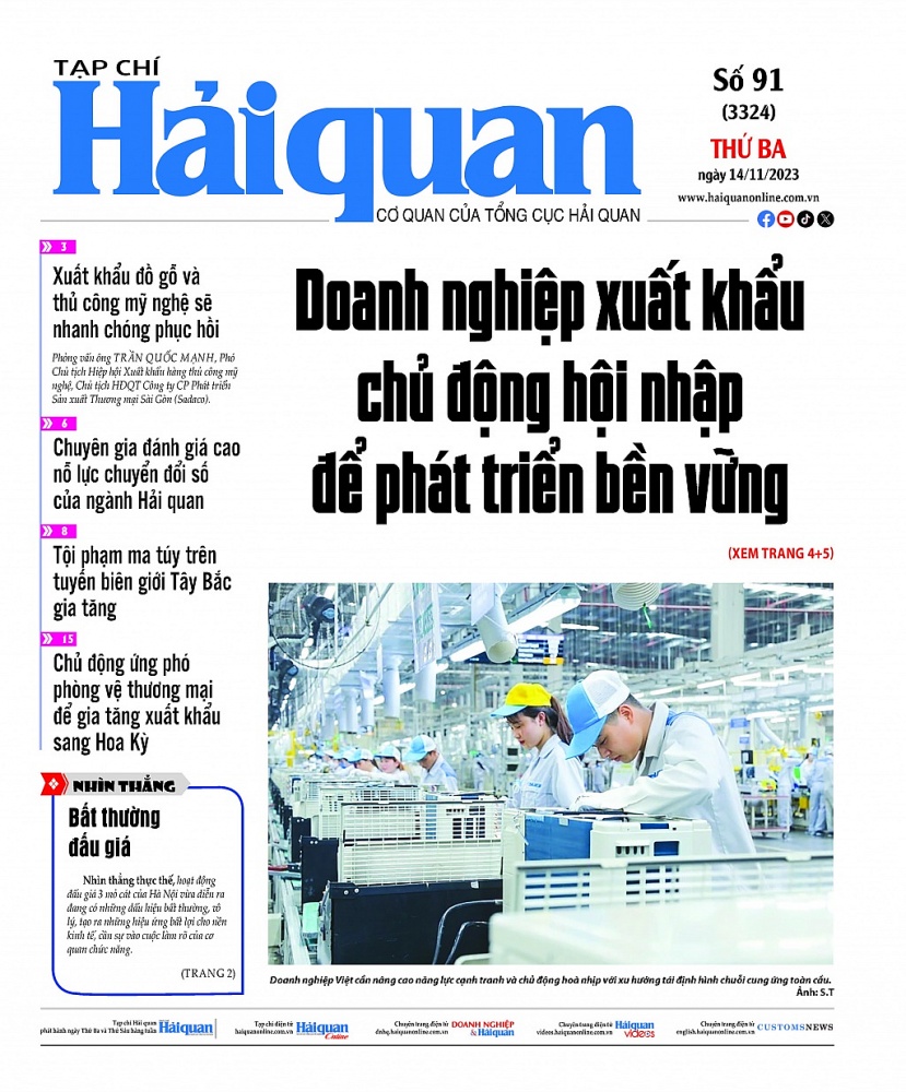 Những thông tin hấp dẫn trên Tạp chí Hải quan số 91 phát hành ngày 14/11/2023 Những thông tin hấp dẫn trên Tạp chí Hải quan số 91 phát hành ngày 14/11/2023