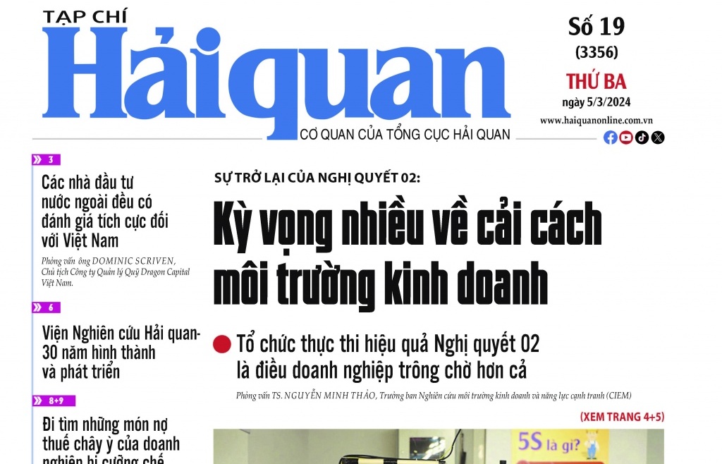 Những thông tin hấp dẫn trên Tạp chí Hải quan số 19 phát hành ngày 5/3/2024
