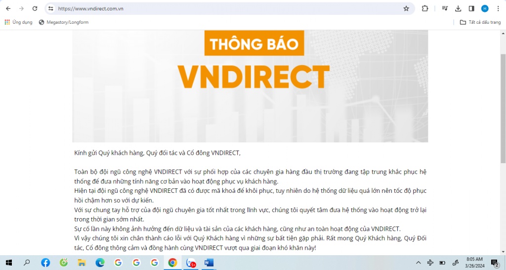 Ủy ban Chứng khoán cảnh báo về sự cố của VNDirect
