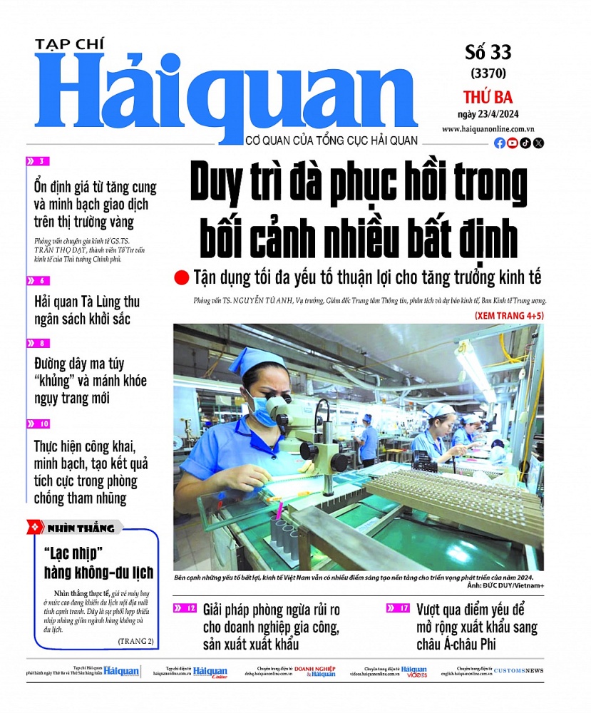 Những thông tin hấp dẫn trên Tạp chí Hải quan số 33 phát hành ngày 23/4//2024