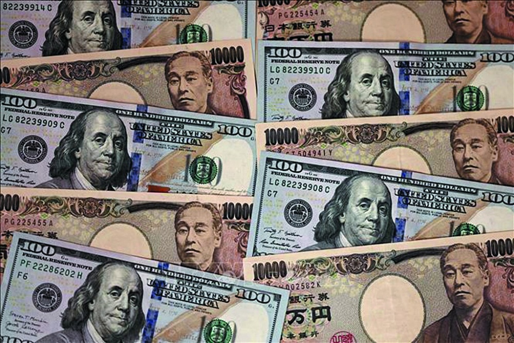 Đồng yen của Nhật Bản và đồng USD.