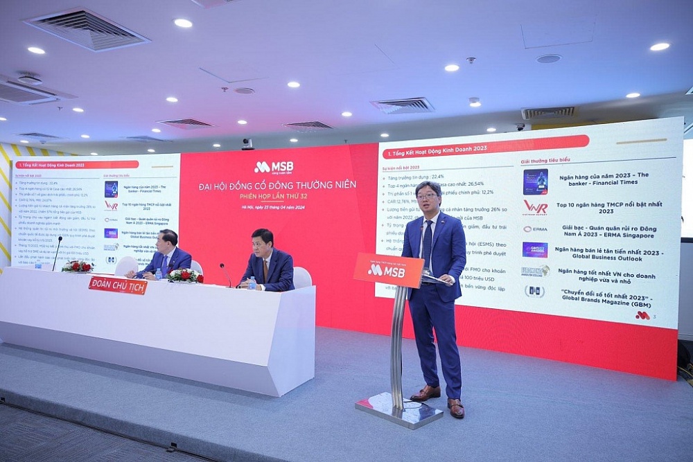 MSB: Tăng vốn điều lệ lên 26.000 tỷ đồng, lãi 1.500 tỷ đồng trong quý 1