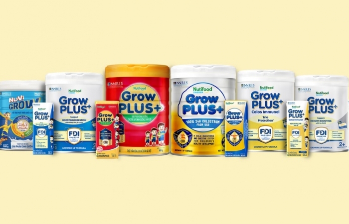Nutifood đứng đầu doanh số sữa bột pha sẵn trẻ em tại Việt Nam