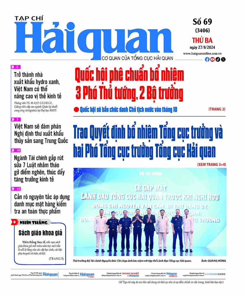 Những thông tin hấp dẫn trên Tạp chí Hải quan số 69 phát hành ngày 27/8/2024