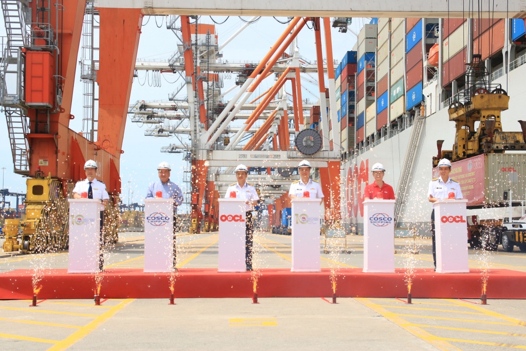 Cảng Tân cảng- Cái Mép Thị Vải đón thành công chuyến tàu có tải trọng 166.000 DWT đầu tiên
