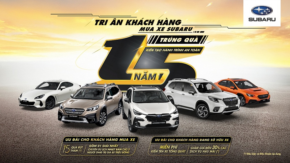 Subaru tặng quà lớn nhân 15 năm có mặt tại Việt Nam
