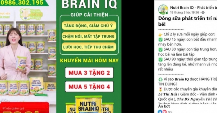 Kiểm tra, xử lý vi phạm trong hoạt động quảng cáo thực phẩm bổ sung Nutri Brain IQ