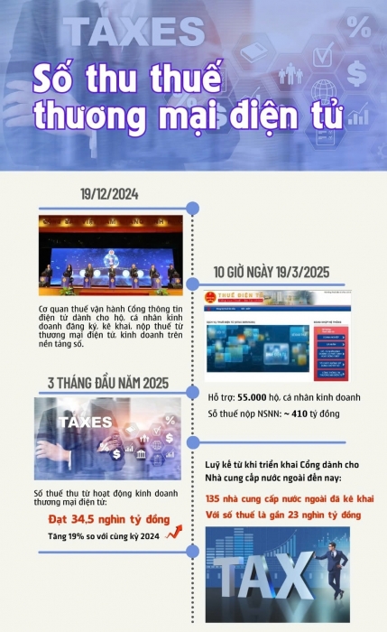 (INFOGRAPHICS): Tổng quan bức tranh thuế thương mại điện tử quý I/2025