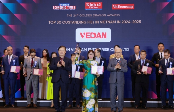 Vedan Việt Nam đón nhận Giải thưởng Rồng Vàng 2025