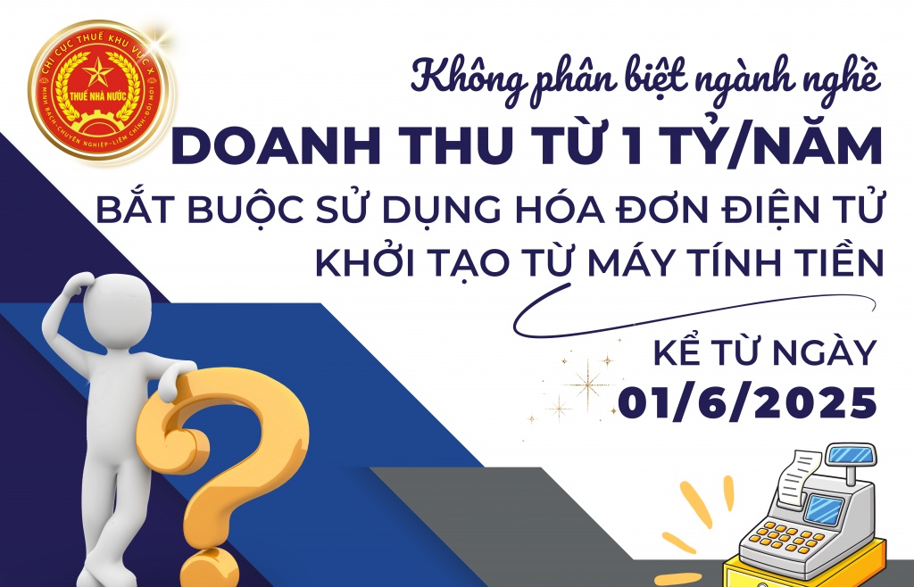 Hộ, cá nhân kinh doanh phải sử dụng hóa đơn điện tử khởi tạo từ máy tính tiền