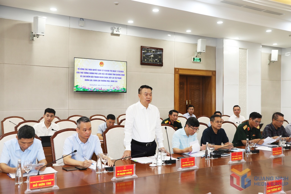 Thứ trưởng Bộ Tài chính, Phó Tổ trưởng Tổ công tác 950 đã đánh giá cao cách làm, giải pháp của Quảng Ninh.