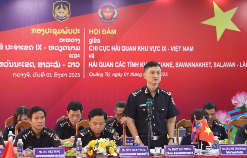 Hải quan khu vực IX và Hải quan Khăm Muộn ký kết biên bản hợp tác