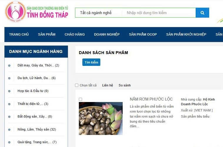 Đồng Tháp: Thúc đẩy thương mại điện tử để tiêu thụ sản phẩm OCOP