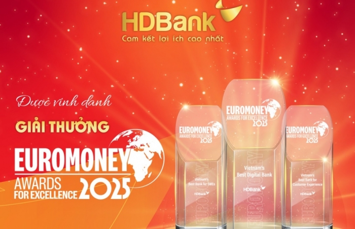 HDBank lập “hat-trick” giải thưởng Euromoney 2025, khẳng định vị thế quốc tế của ngân hàng Việt