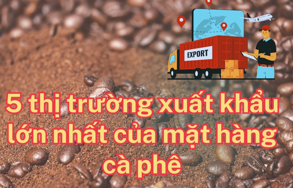 (INFOGRAPHICS): 5 thị trường xuất khẩu lớn nhất của mặt hàng cà phê