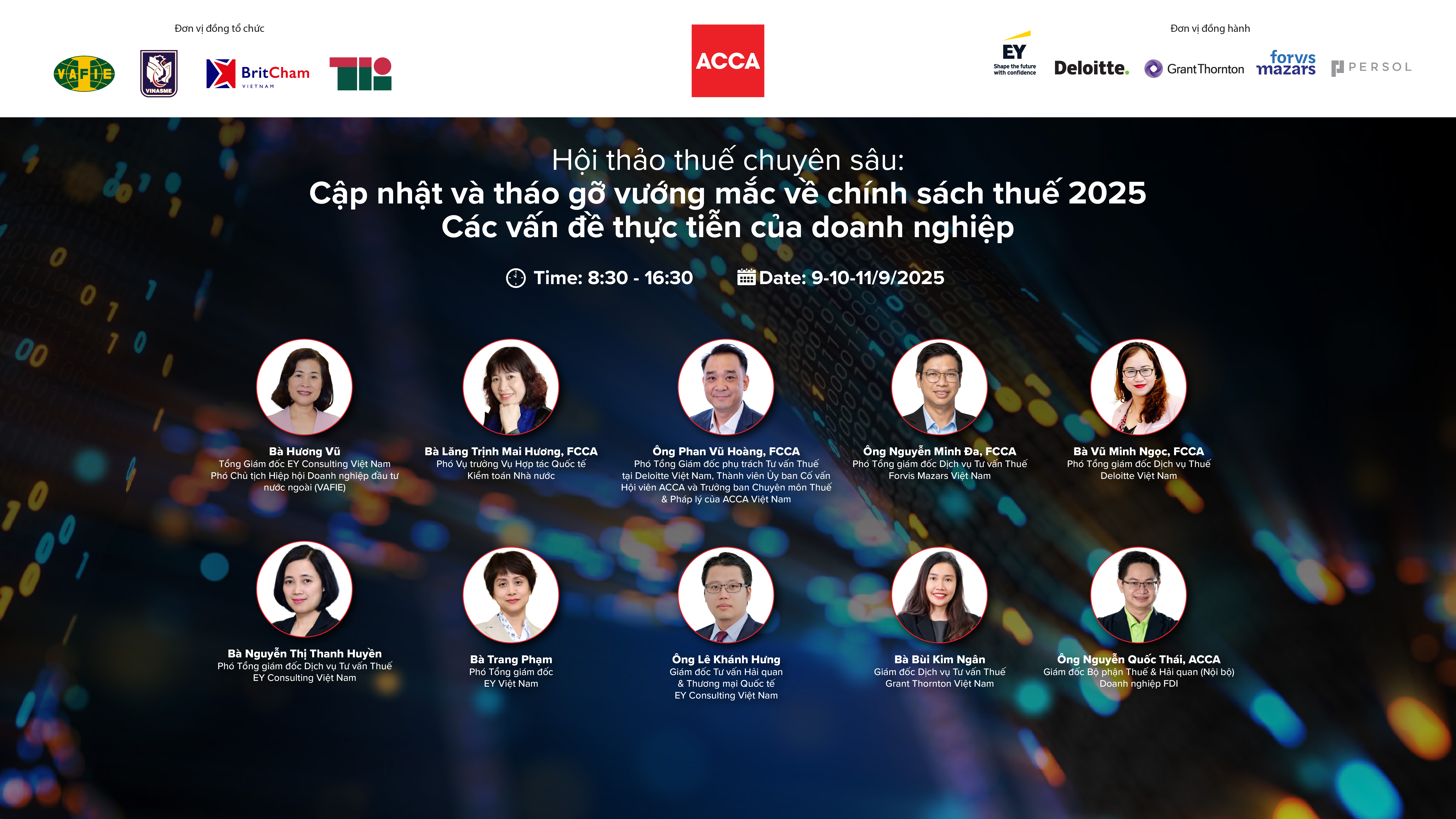 Hội thảo Thuế chuy&ecirc;n s&acirc;u 2025 từ ng&agrave;y 9 đến ng&agrave;y 11/9/2025 qua Zoom.&nbsp;