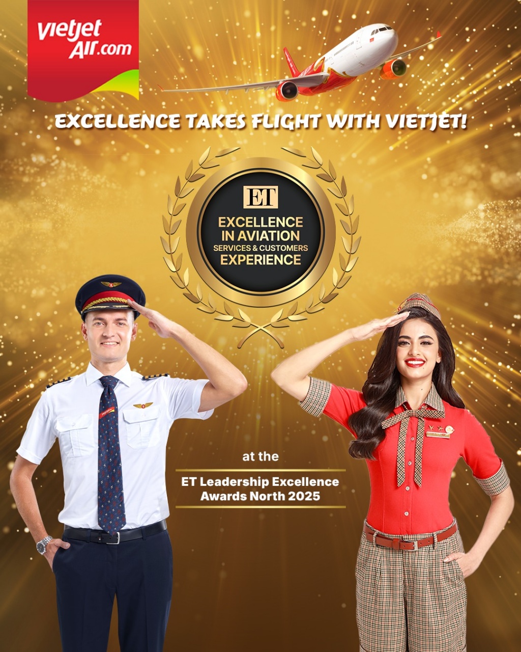 Vietjet nhận giải thưởng “Xuất sắc về dịch vụ Hàng không và trải nghiệm khách hàng” tại Ấn Độ