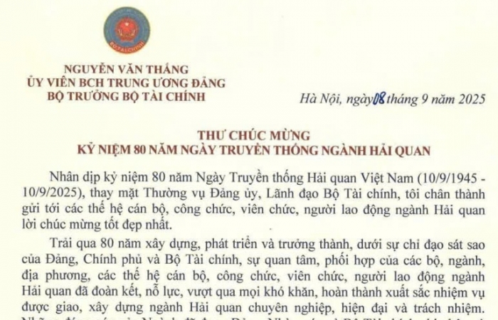 Bộ trưởng Nguyễn Văn Thắng chúc mừng Ngày Truyền thống Hải quan Việt Nam