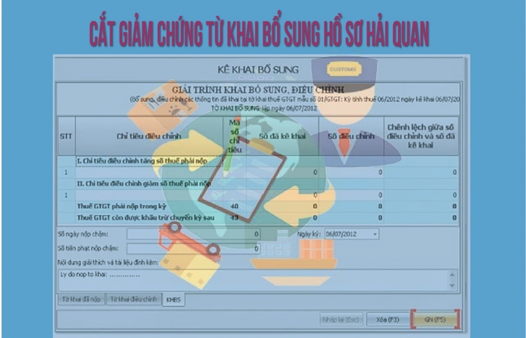 (INFOGRAPHICS): Cắt giảm chứng từ khai bổ sung hồ sơ hải quan