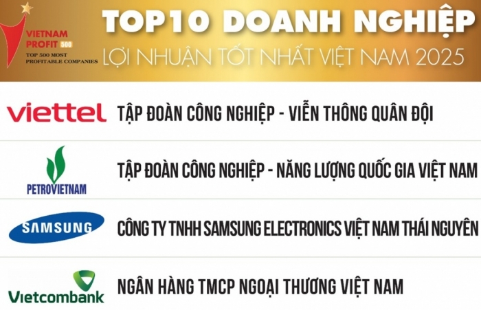 Top 500 doanh nghiệp lợi nhuận tốt nhất Việt Nam năm 2025