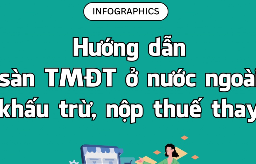 (INFOGRAPHICS) Hướng dẫn sàn TMĐT ở nước ngoài khấu trừ, nộp thuế thay