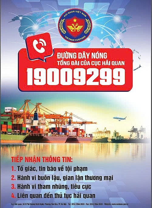 Đường dây nóng của cơ quan Hải quan.