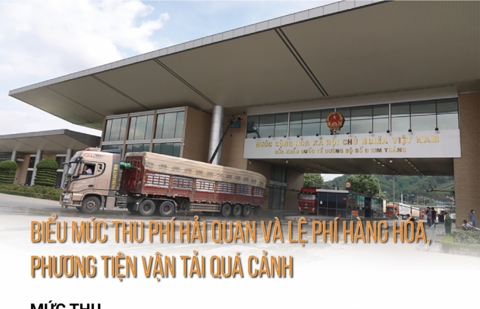 (INFOGRAPHICS): Biểu mức thu phí hải quan và lệ phí hàng hóa, phương tiện vận tải quá cảnh