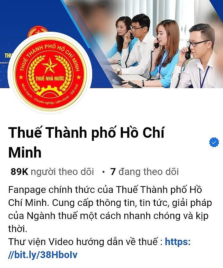Cảnh báo tài khoản facebook, thông tin giả mạo Thuế TP. Hồ Chí Minh