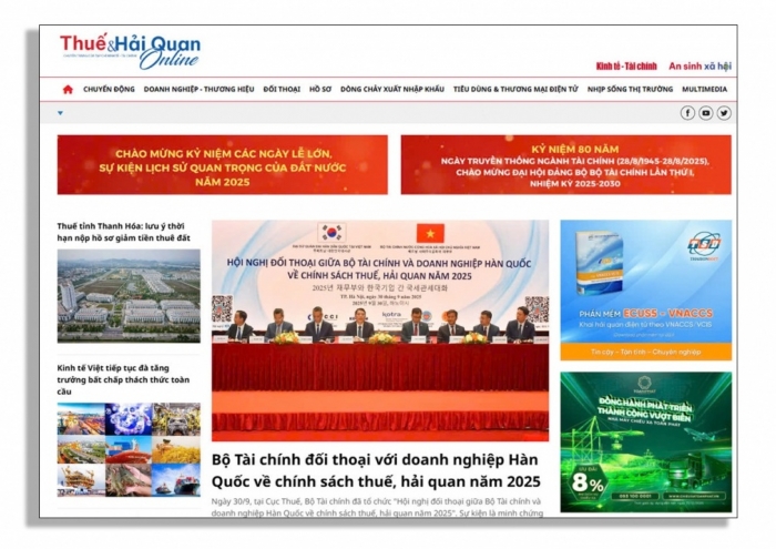 Chuyên trang Thuế & Hải quan Online kính gửi quý bạn đọc!