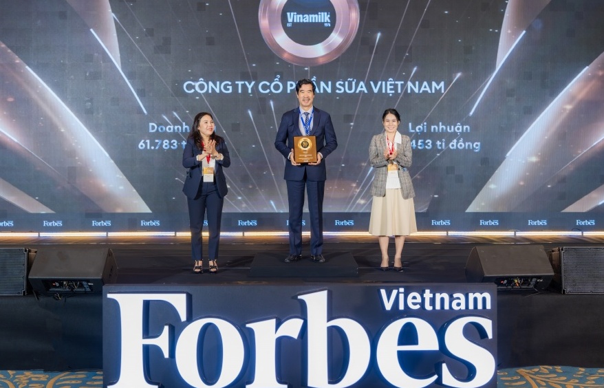 Vinamilk đứng đầu Top 25 Thương hiệu dẫn đầu 2025 của Forbes Việt Nam