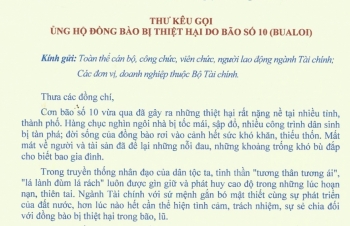 Bộ trưởng Nguyễn Văn Thắng kêu gọi toàn ngành Tài chính ủng hộ đồng bào bị thiệt hại do bão số 10