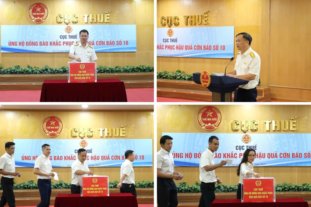 Cục Thuế: ủng hộ người dân khắc phục hậu quả cơn bão số 10