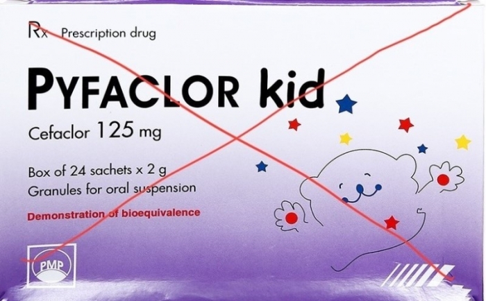 Thu hồi toàn quốc thuốc Pyfaclor Kid do vi phạm chất lượng