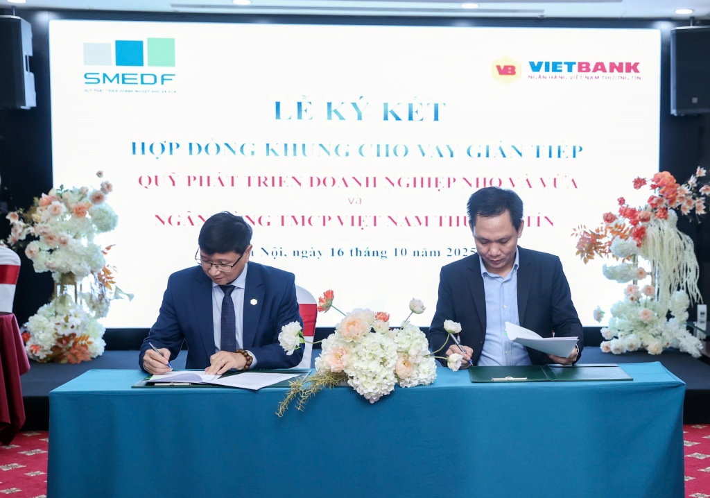 Quỹ Phát triển DNNVV và Vietbank ký kết hợp đồng khung cho vay gián tiếp