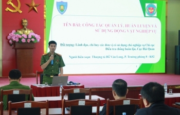 Hải quan tập huấn công tác quản lý chó nghiệp vụ