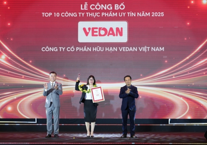 Vedan 8 năm liền vào “Top 10 công ty uy tín ngành thực phẩm”
