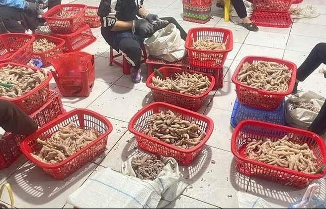 Lạng Sơn phát hiện 3,5 tấn chân gà không rõ nguồn gốc xuất xứ
