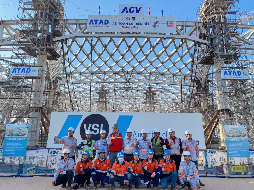 Dấu ấn VSL Việt Nam trên công trường nhà ga sân bay Long Thành Dấu ấn VSL Việt Nam trên công trường nhà ga sân bay Long Thành