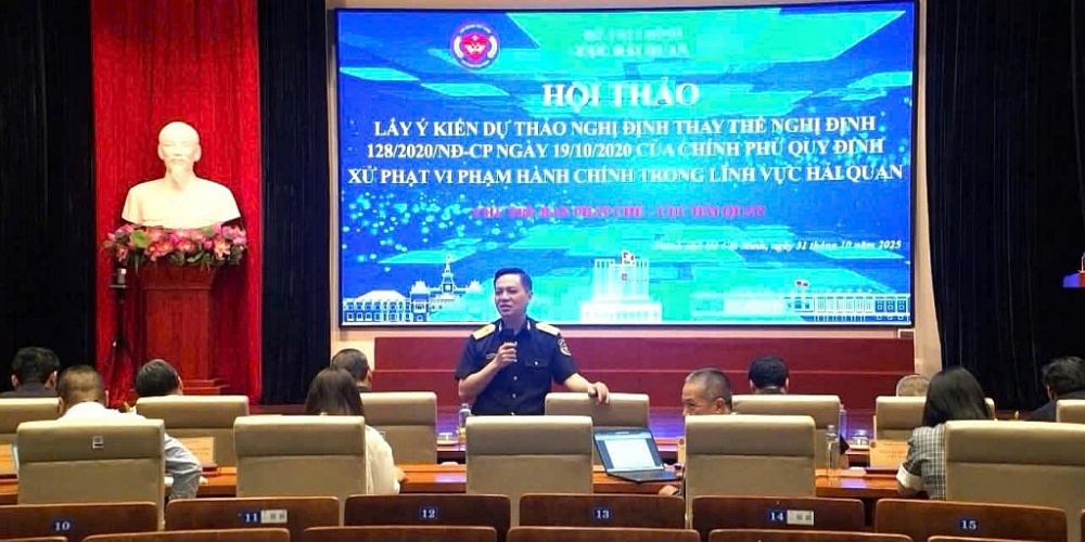 Hội thảo lấy ý kiến dự thảo Nghị định thay thế Nghị định 128/2020/NĐ-CP quy định xử phạt vi phạm hành chính trong lĩnh vực hải quan vừa được Cục Hải quan tổ chức tại TP Hồ Chí Minh vào ngày 31/10/2025 Hội thảo lấy ý kiến dự thảo Nghị định thay thế Nghị định 128/2020/NĐ-CP quy định xử phạt vi phạm hành chính trong lĩnh vực hải quan vừa được Cục Hải quan tổ chức tại TP Hồ Chí Minh vào ngày 31/10/2025