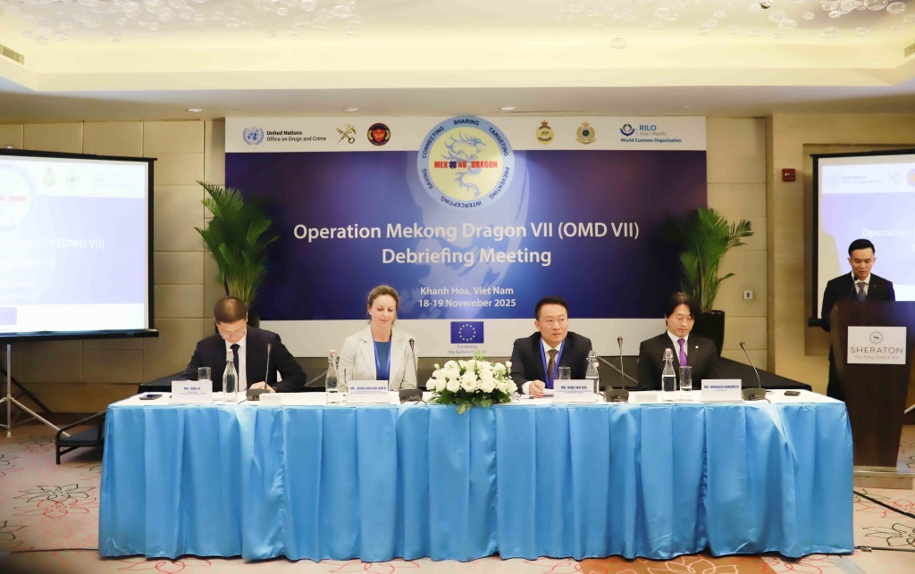 Thu giữ gần 12 tấn và hơn 1,7 triệu viên ma túy trong khuôn khổ Chiến dịch con rồng Mê kông 7