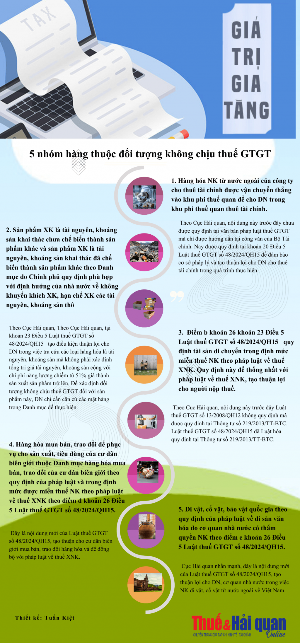 INFOGRAPHIC: 5 nhóm hàng thuộc đối tượng không chịu thuế GTGT