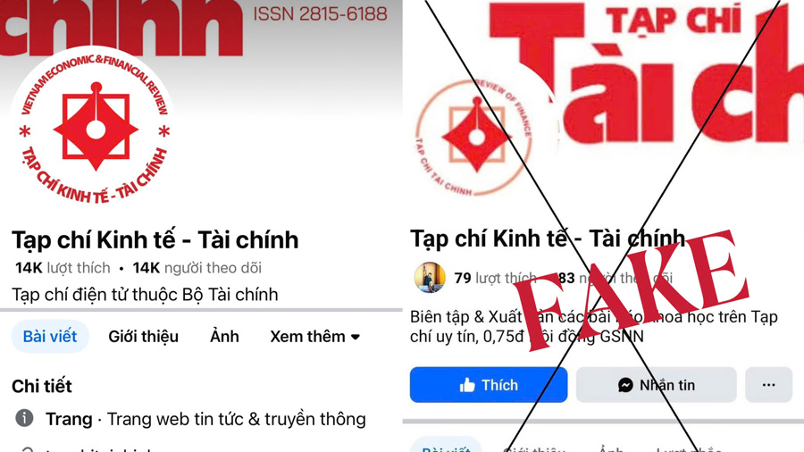 Cảnh báo trang Fanpage của Tạp chí Kinh tế  -Tài chính bị giả mạo