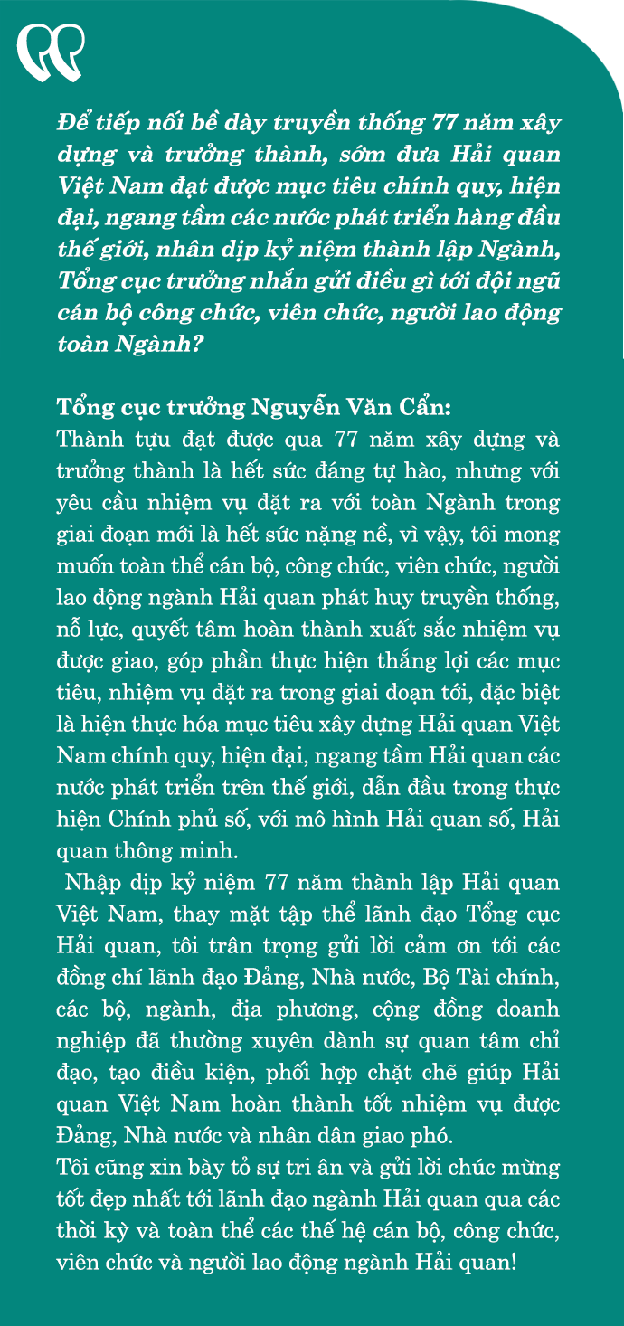 MEGASTORY: Xây dựng Hải quan Việt Nam chính quy, hiện đại, ngang tầm các nước phát triển  trên thế giới