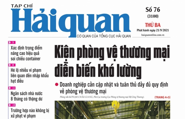 Những tin, bài hấp dẫn trên Tạp chí Hải quan số 76 phát hành ngày 21/9/2021