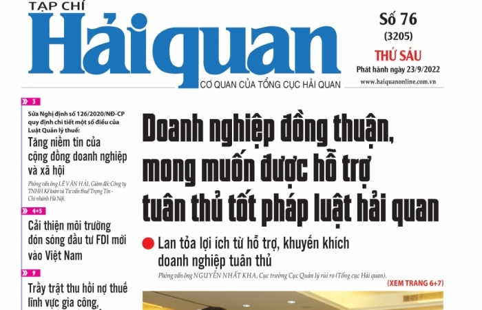 Những thông tin hấp dẫn trên Tạp chí Hải quan số 76 phát hành ngày 23/9/2022