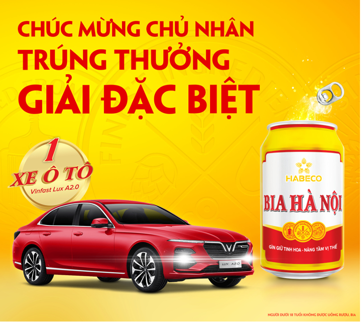 Trúng thưởng ô tô 880 triệu đồng nhờ tham gia chương tình 'Bừng sắc Hè cùng bia Hà Nội'