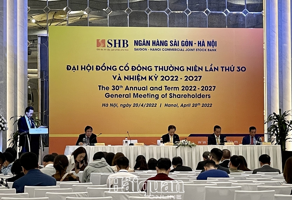 ĐHĐCĐ thường niên năm 2022 của SHB. Ảnh: H.Dịu